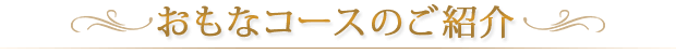 おもなコースのご紹介